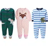 Winter Baby Clothes Newborn Boys Girls Warm Footed Fleece Jumpsuit Cute Dinosaur Rompers Fox Zipper Cotton Infants Pajamas 0-12M 1