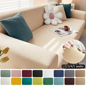 Copridivano elastico per soggiorno Home Fodere elasticizzate jacquard Copridivano angolare 1/2/3/4 posti a forma di L Shopping gratuito 1