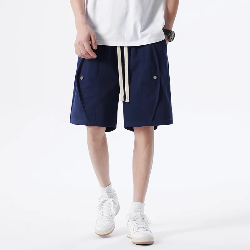 2024 Minimalist Fashion Pocket Elastic Men's Summer Sports Thin Style Willow Nail Casual Versatile Drawstring Loose Beach Shorts