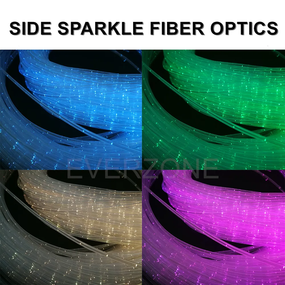 Description Picture 3 of item200pcs 1*0.75mm 2m Sensory Sparkle Optic Fiber Light Kit with 16W LED Light Source RF Remote Controller