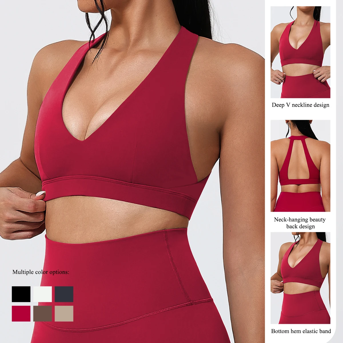 Hearuisavy Summer Women Sports Bra Pilates Yoga Bra Gym Underwear Running Shock Proof Breathable Quick-Dry Fitness Top For Girls - תמונה 3