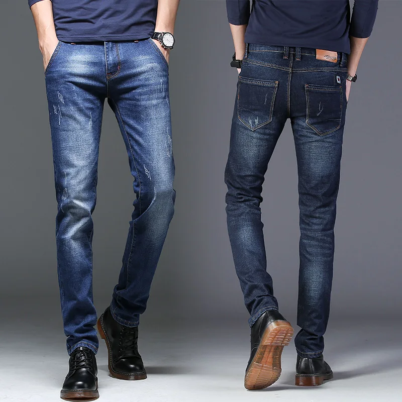 

Men's Jeans Casual Small Leg Straight Leg Jeans Casual Business Pants Micro Elastic Spring And Autumn New Style