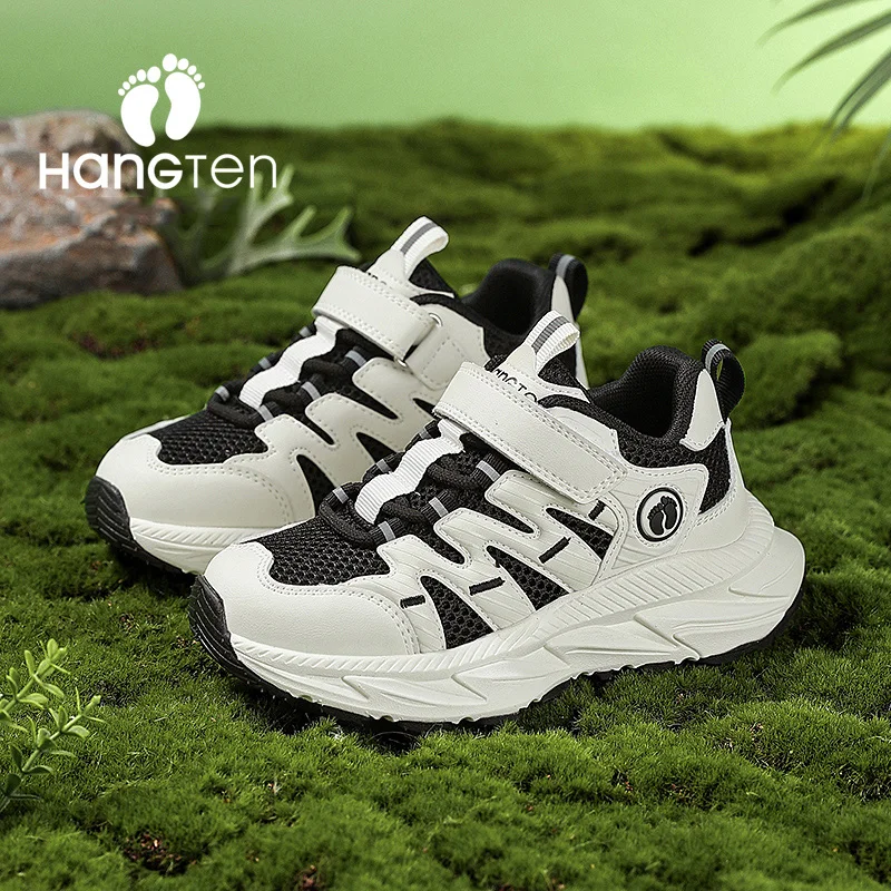 

HanGTen Summer Hook & Loop Breathable Boys Sport Shoes Children Sneakers Rubber Leisure Trainers Casual Kids Sneakers