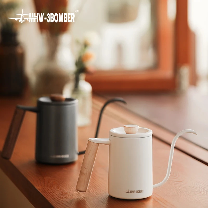 Coffee Kettle MHW-3BOMBER Pour Over 400ml/600ml Stainless Steel Gooseneck Tea Water Pot Chic Cafe Barista Kitchen Accessories