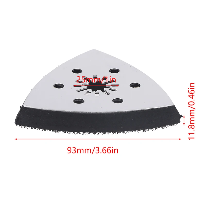 90mm Triangular Sanding Pad 6 Holes Quick Release Universal Triangular Sand Saw Blade For Woodworking Polishing Grinding Sanding