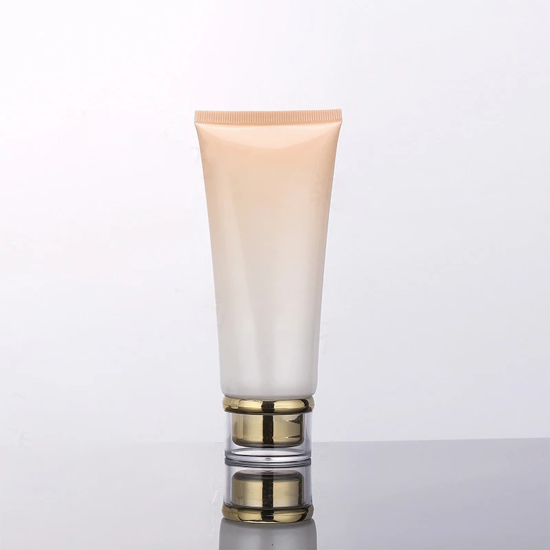 オレンジ色のガラスポンプボトル,100ml,ローション容器,空の瓶