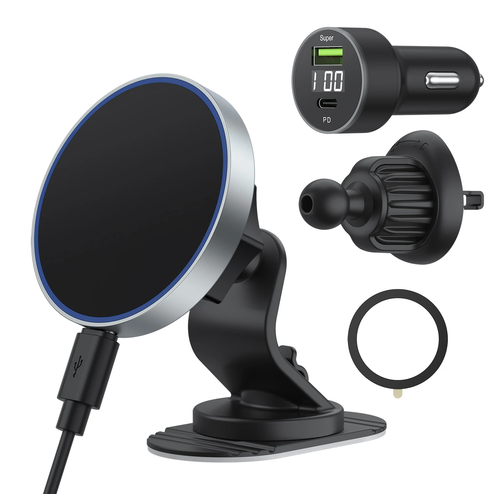 15W Magnetic Car Wireless Charger Phone Holder Stand for iPhone 15 14 13 12 Pro Max Samsung Car Mount Fast Charging Dock Station Phone charger,Car charger,Car phone charger,Phone charger station