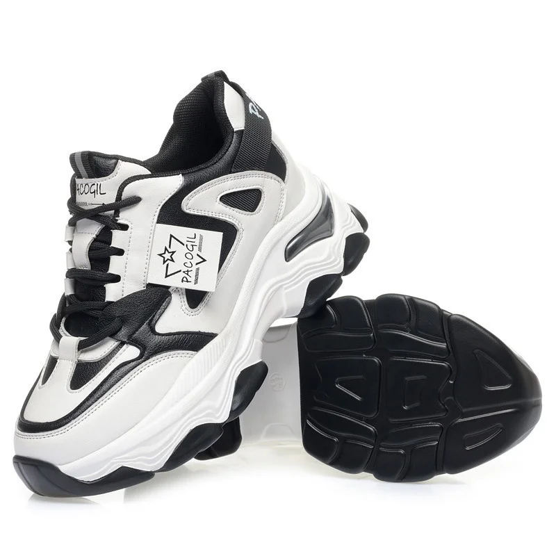 Spring Height Increasing Round toe Versatile Women Platform Causal Shoes Fashion Breathable Sport Designer Sneaker 6