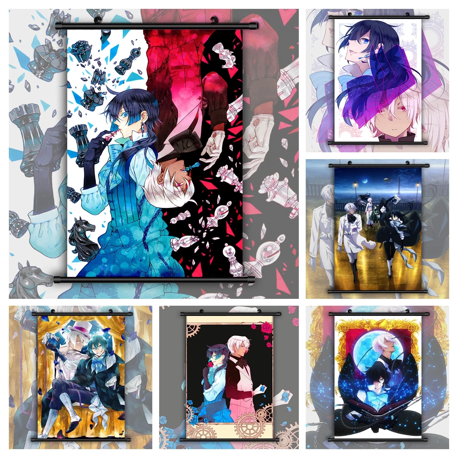 

Hanging Scrolls The Case Study Of Vanitas Poster Picture HD Print Wall Art Canvas Painting Home Bedroom Decoration Background