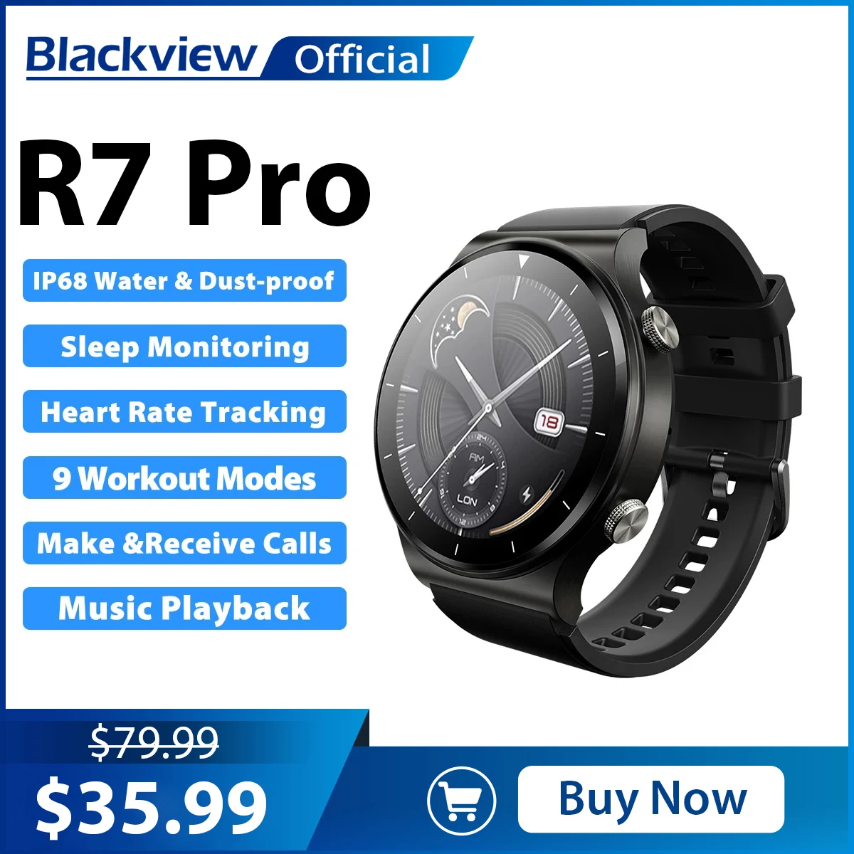 Blackview R7 PRO Bluetooth Smartwatch Answer Call Full Touch Screen Fitness  Tracker IP68 Waterproof Smartwatch for Men Women - AliExpress