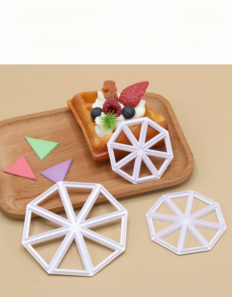 3Pcs Fondant Cake Mold Set – Triangle Flag Shape Cookie Cutters and Biscuit Stamps for ... - SKU CMS01426 - UGI Packaging