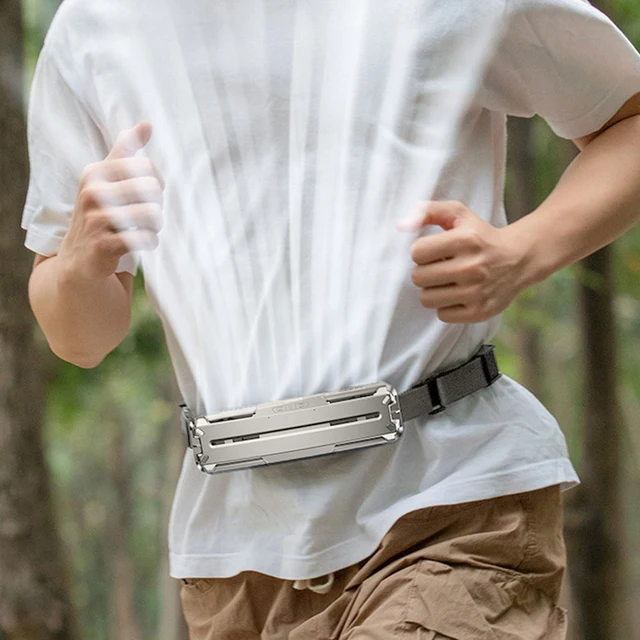 Belt Clip Fan OPOLAR Waist Fan, Speed Belt Fan, 5000mAh USB Fan