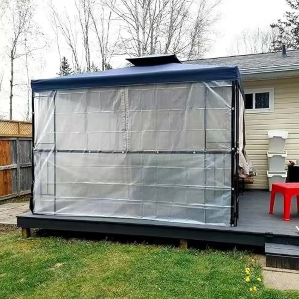 Snowproof Waterproof Tarpaulin Waterproof Wind-Resistant Transparent Rain Cover Dust-proof Foldable Rainproof Cloth