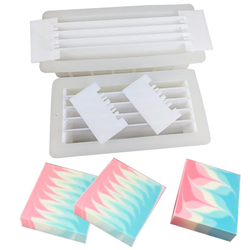 Soap Mold 1.2L/1.4L Rectangle Handmade Soap Acrylic Partition Set Cold Process Rendering Mold