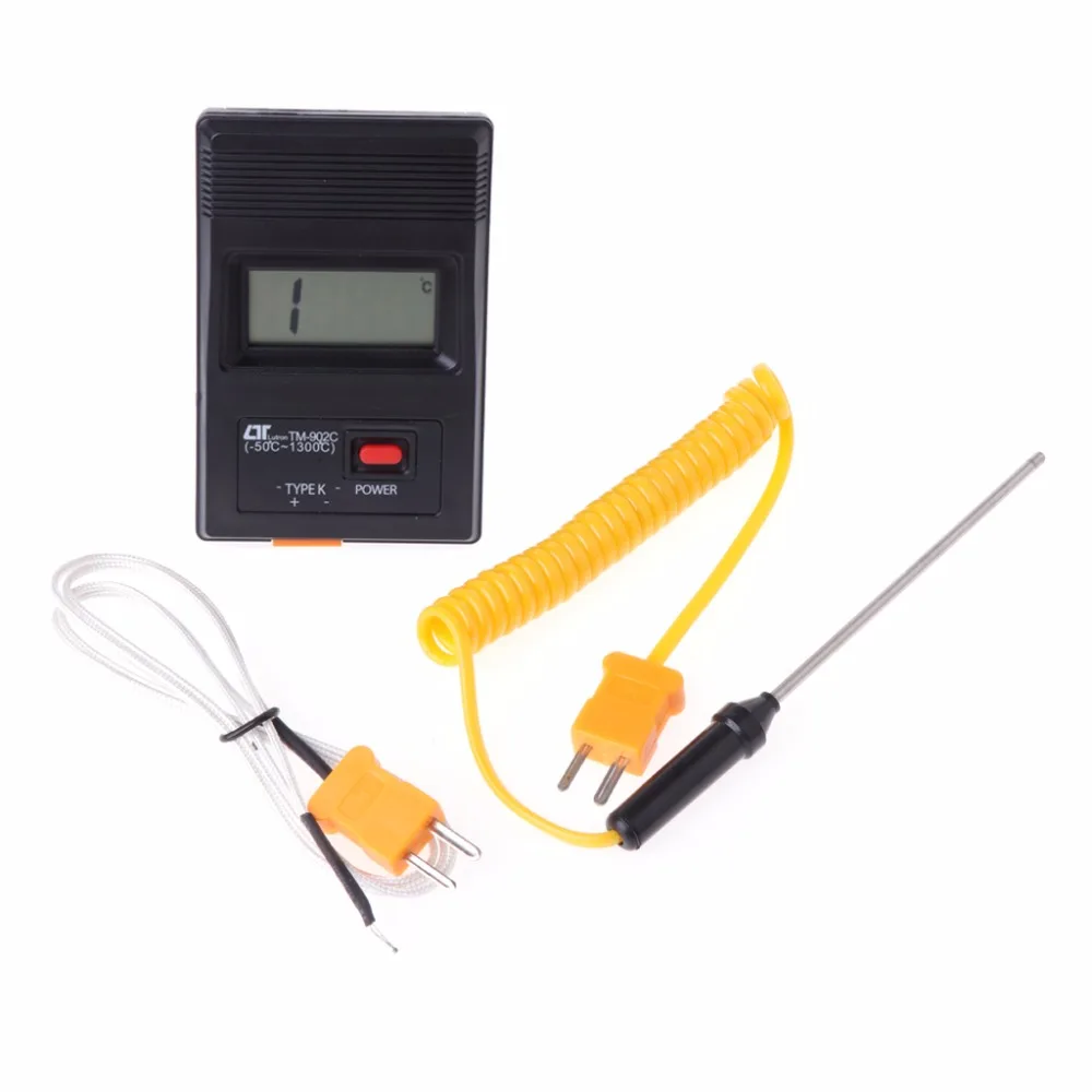 Termometro Digitale A Doppio Canale Per Termocoppia K – Range -50 A 1300°C, Con 4 Sonde, Funzioni MAX/MIN/AVG, Per Forni E Applicazioni Industriali