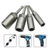 5.5-19mm Impact Socket Adapter 80mm Length Deepen Nut Driver Drill Bit Set for Power Tools 1/4-inch Hex Shank Wrench Screw 5