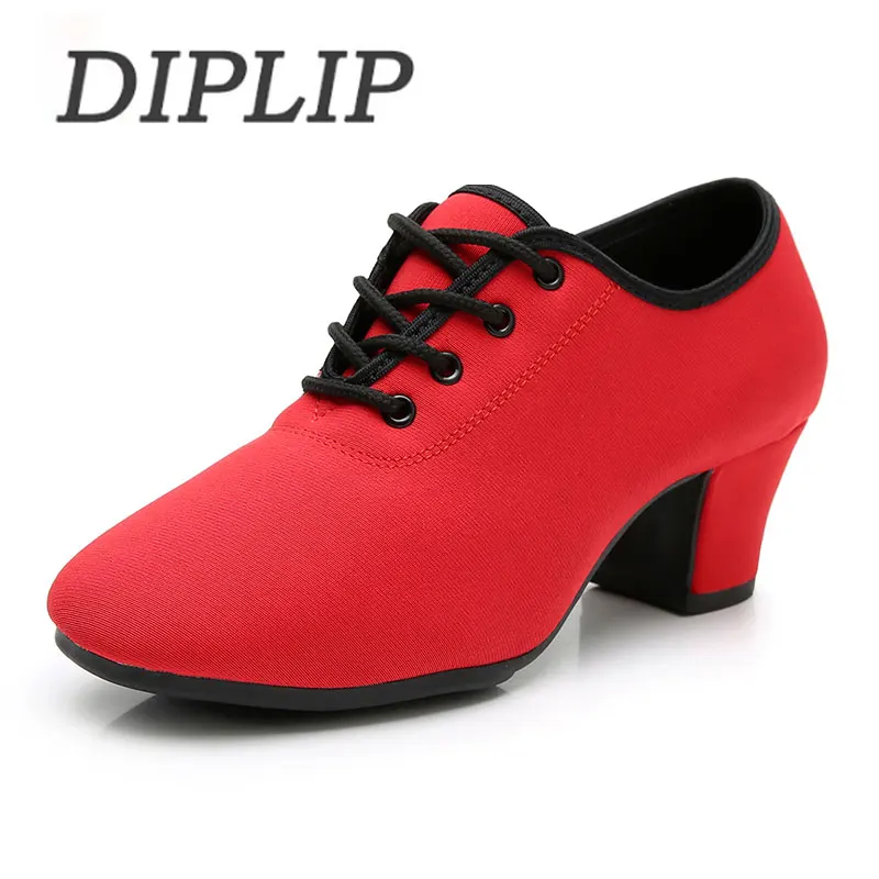 Diplip Women Latin Dance Shoes Ballroom outdoor Shoes Oxford Fabric Breathable Comfortable Jazz Shoes Tango Salsa Dancing Shoes