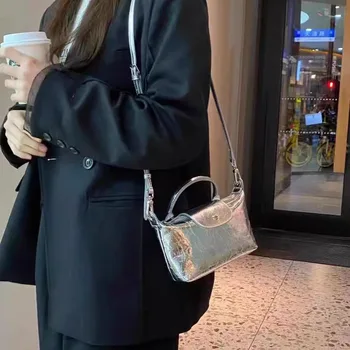 Mini borsa a tracolla Hobo Nuove borse estive per donna Borse a tracolla argento di lusso firmate 2025 Borse piccole in pelle PU