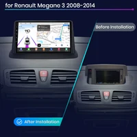 Junsun Qualcomm 8-Core 360 °   Autoradio avec caméra en option, CarPlay, Android Auto pour Renault Megane 3 Fluence Samsung SM3 2008-2014, systèmes 2 DIN, stéréo GPS, SWC, Bluetooth, FM, RDS, DSP, écran IPS, systèmes intelligents pour voiture, commande vocale AI, 4G, WiFi, 8 cœurs, Plug&Play, unité principale 2