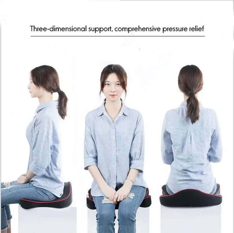 프리미엄 메모리 폼 시트 쿠션, 꼬리뼈 좌골 신경통, 허리 통증 완화, 정형 외과 자동차 사무실 의자 쿠션 패드
