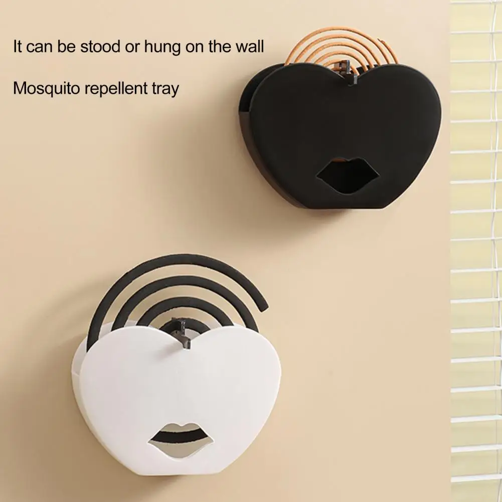 10*6.5cm Mosquito Coil Holder Love Heart Shape Fireproof Incense Burner Bracket Wall Hanging Coil Rack For Home Bedroom Decor