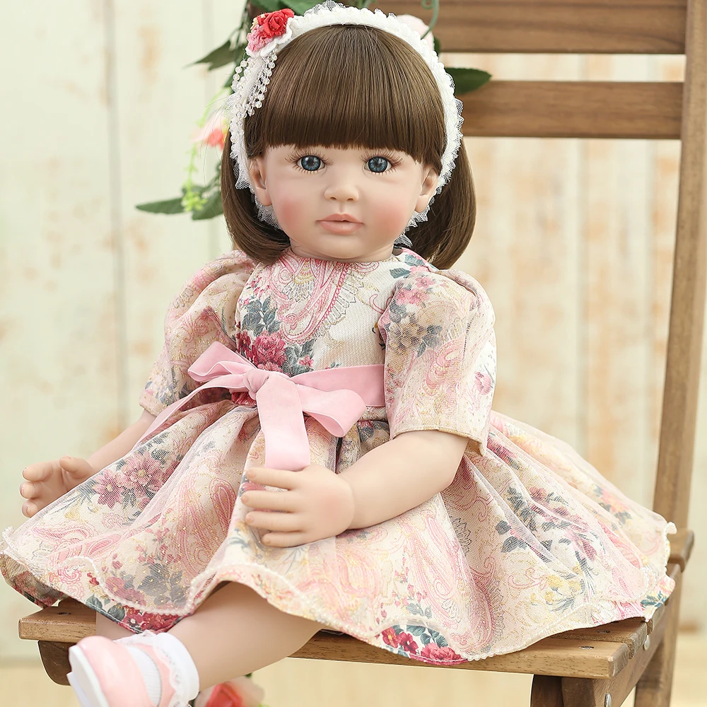 

60CM High Quality Reborn Toddler Girl Doll With Adorable Lifelike Bebe Reborn Bonecas princesa renascimento Children Gift