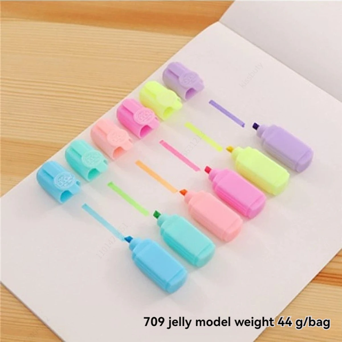 Highlighter Pen 6PCS/Set Leaves Mushroom Cute Kawaii Chalk Marker Pens Stationery School Supplies