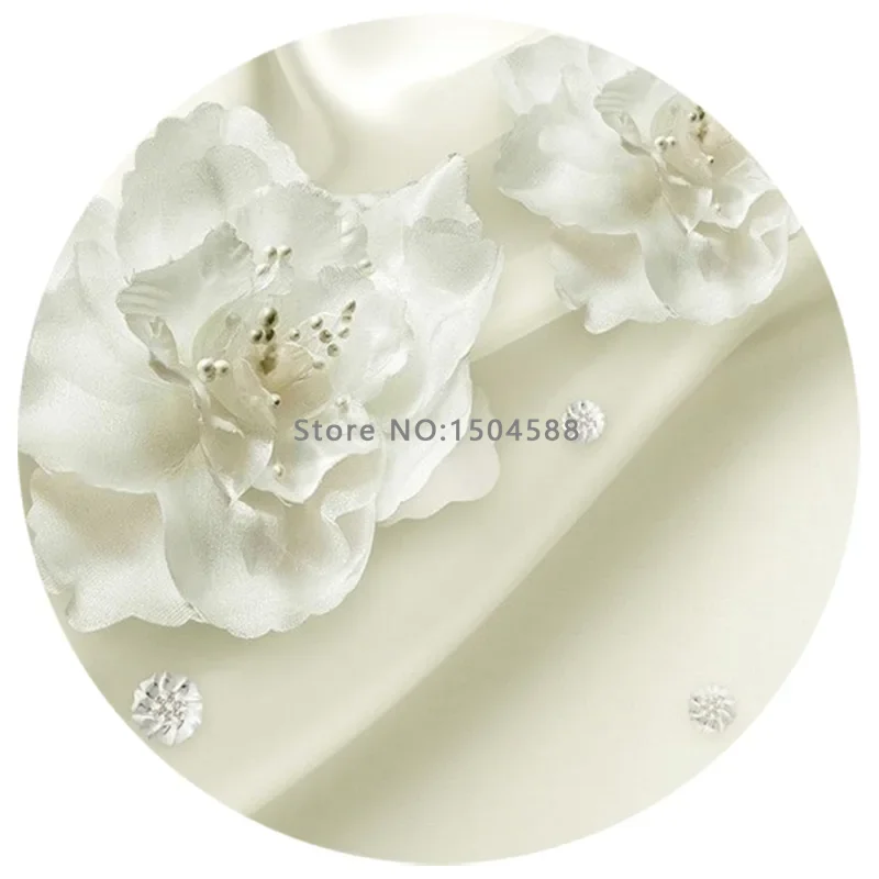 Relief White Flowers, Home Decor Murais, Hotel
