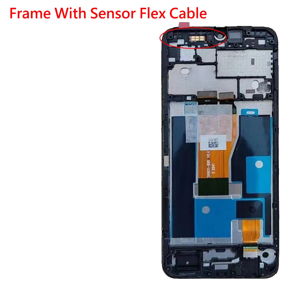 Schermo LCD + Touch Digitizer Per Realme C30 / C33 (RMX3581) – Senza Telaio, Colore Nero