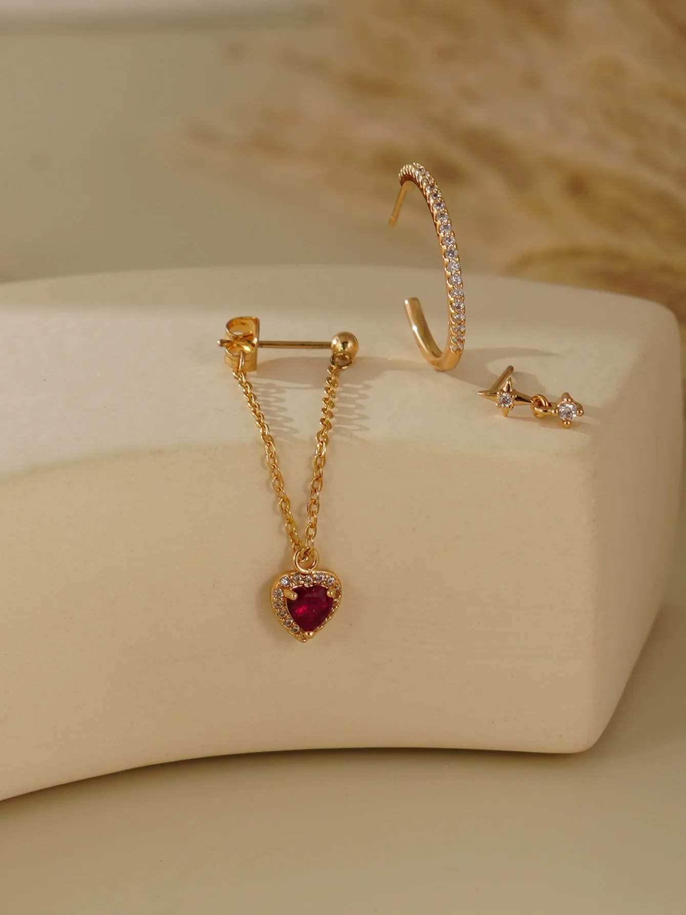 Hip Hop Four Star Earrings Womens Vacation Jewelry