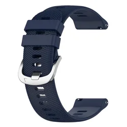 Premium Silicone Sport Strap, 20mm & 22mm Adjustable Band, Universal Fit Bracelet - 1Pcs 22mm (Midnight Blue)