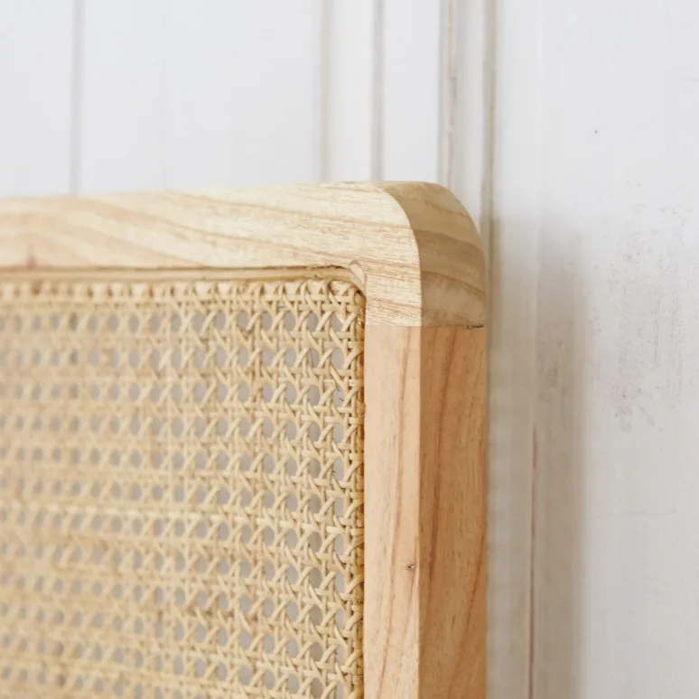 Vintage Rattan Headboard with Cane Webbing Bedroom Furniture