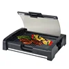 Smokeless grill ceramic coating griddle grill electric bbq grill pizza maker with Tempered Glass Lid Adjustable Temperature 3