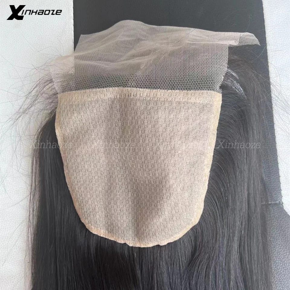 5x5 Silk Base Closure Silicone Silk Top Human Hair Lace Closure Remy Human Hair Extensions with Baby Hair Free Middle Part images - 6