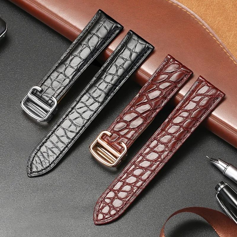 High Quality Crocodile Genuine Leather Watch Strap for