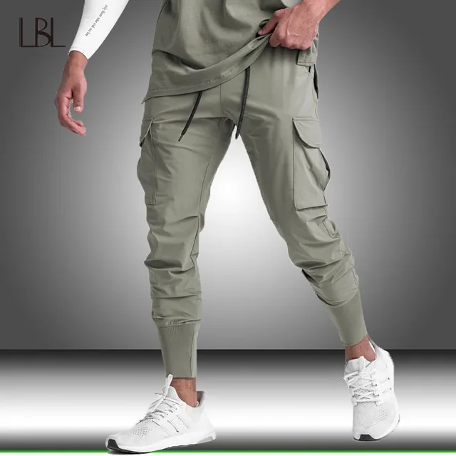 Gym Sweatpants Joggers Pants Men Casual Quick Dry Trousers Male Fitness Sport Workout Track Pants Spring Summer Thin Sportswear 1