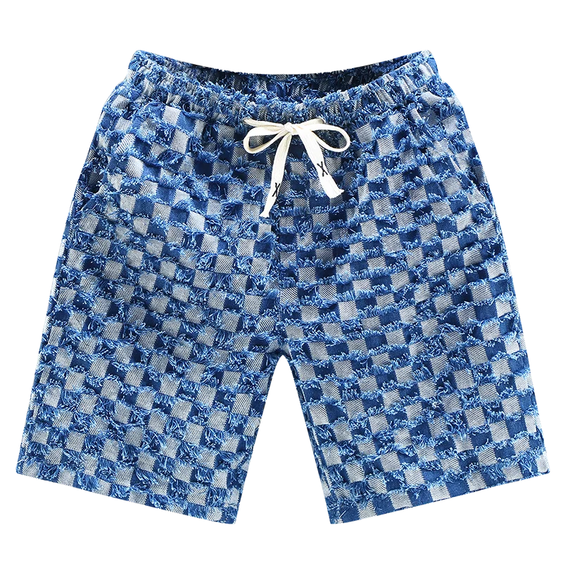

2023 New Size 5XL 6XL 7XL Fashion Plaid Shorts Men Comfortable Clothes Elastic Waist Clothing Male Breathable Short Trousers