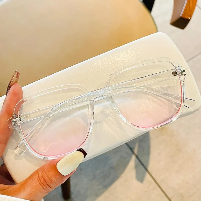 Mode Farbverlauf Rosa Sonnenbrille Koreanischen Stil Rouge Shades Gläser Stilvolle Vintage Trendy Quadratischen Rahmen UV400 Brillen – Detail 4