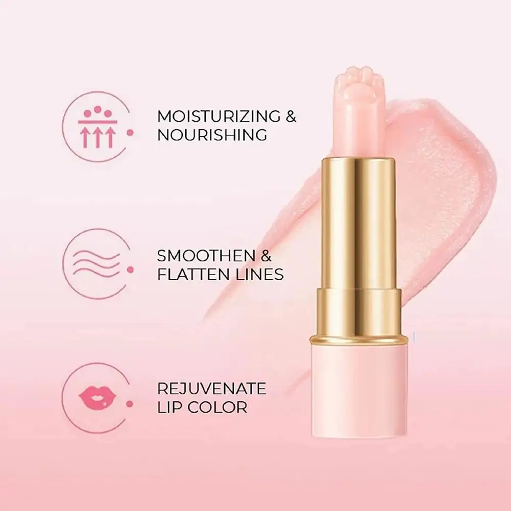 Moisturizing Temperature Color Changing Lip Balm, Cute Cat Paw Lip Balm, Color Changing Lipstick Nourish Thermochromic Lip Balm 3