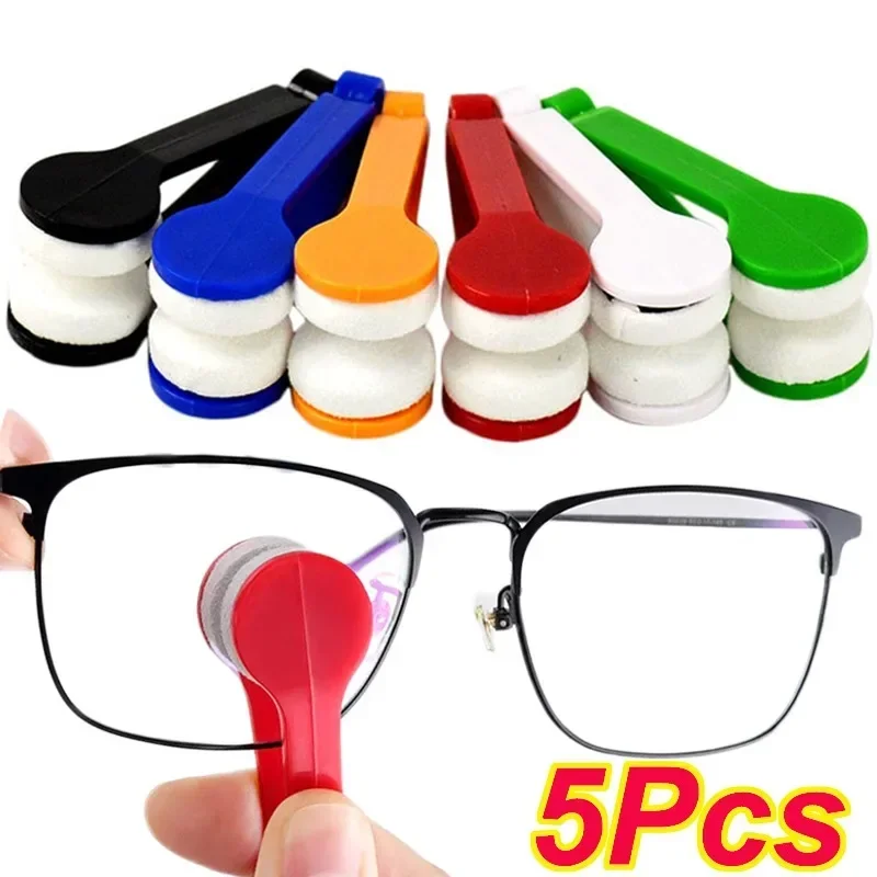 5 Pcs Mini Sun Glasses Eyeglass Microfiber Spectacles Cleaner Soft Brush  Cleaning Tool Mini Microfiber Glasses Eyeglasses Cleaner Cleaning Clip