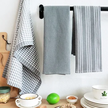 3 pezzi asciugamani da cucina in cotone naturale al 100% asciugamani da tè scozzesi classici strofinacci assorbenti senza pelucchi stoviglie per la casa 1
