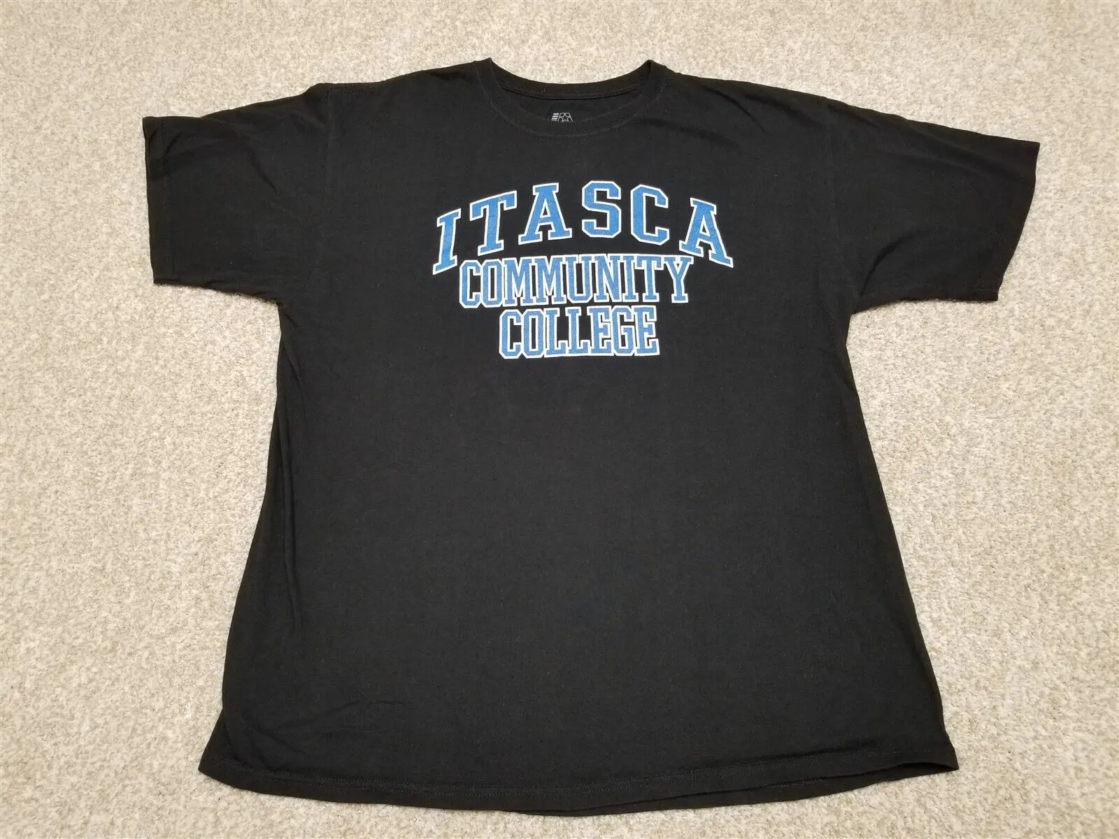 Itasca Community College Shirt Mens Extra Large Black Girocollo Minnesota Tee