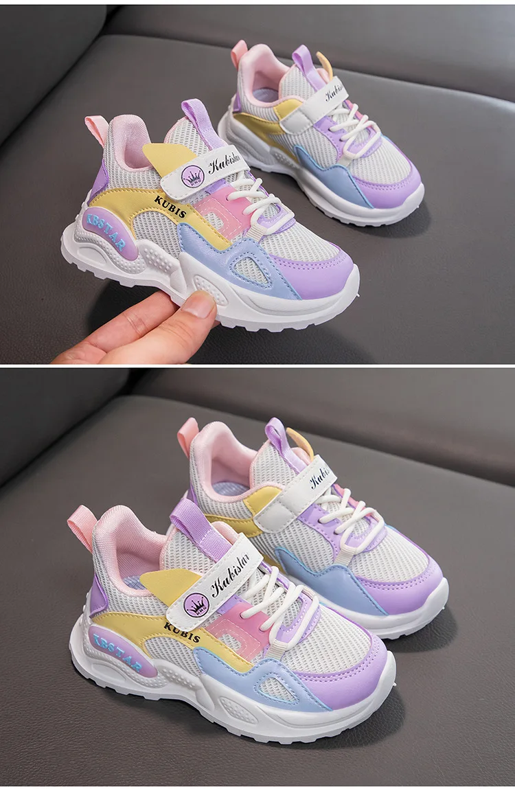 2024 kinder Turnschuhe Mädchen Schule Casual Outdoor Atmungsaktive Laufschuhe Licht Weiche Tenis Rosa Nicht-slip Kinder Schuhe_voghion.com