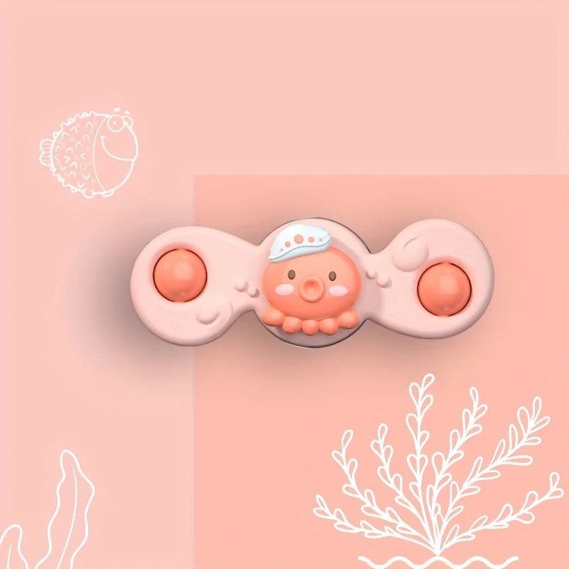 1pcs Suction Cup Fidget Spinner Toys Release Stress And Anxiety Kids Sensory Spinning Toys Gifts For 18 Months Up Toddlers 6