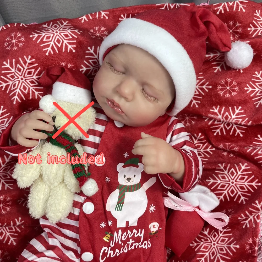 ZIYIUI Realistic Handmade Reborn Doll 20″ 50cm Soft Vinyl Silicone Baby Girl In Panda Clothes Kids Toys