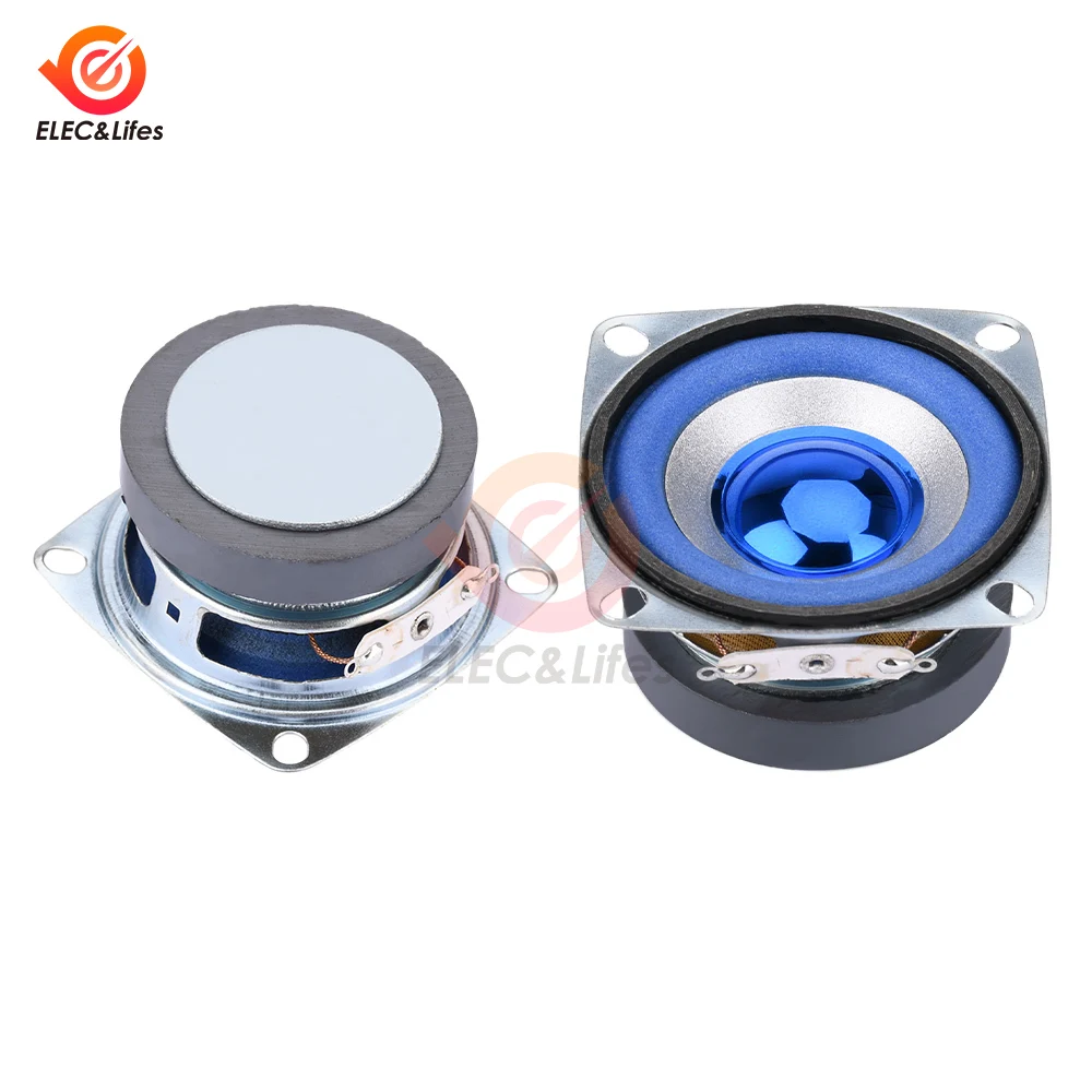 2 adet/grup 2 Inç 4 Ohm 5 W Tam Aralıklı Hoparlörler Taşınabilir 52 MM Ses Hoparlör Subwoofer DIY Hifi Stereo Sqaure Bluetooth Hoparlör
