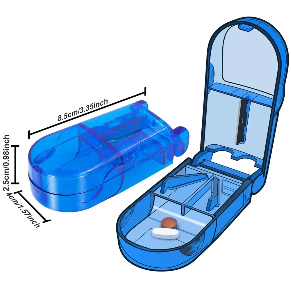 Precision Pill Cutter with Safety Shield for Small Pills and Vitamins