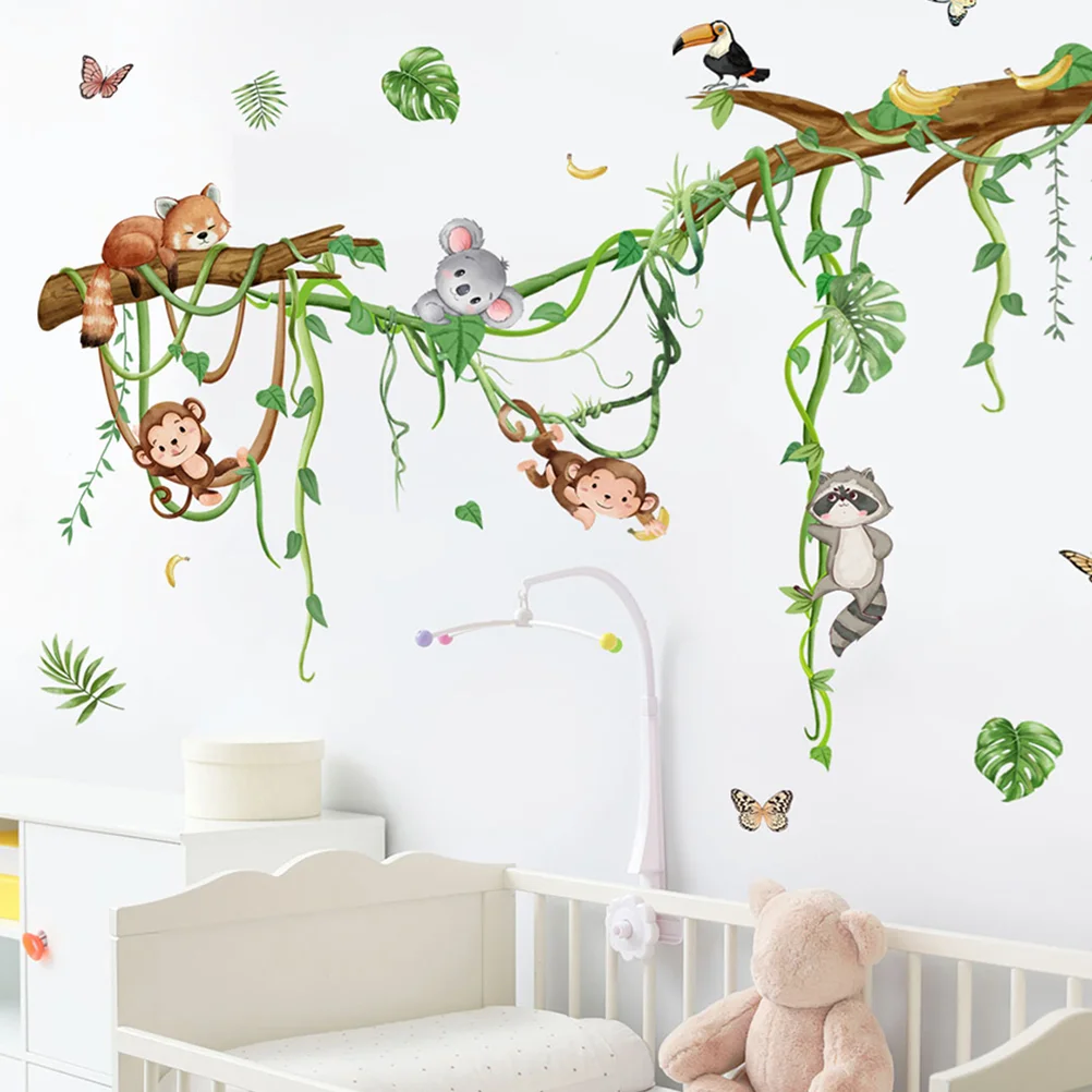 

Zoo Wall Sticker Animal Decal Stickers for Bedroom Decor Decals Nursery Jungle Theme