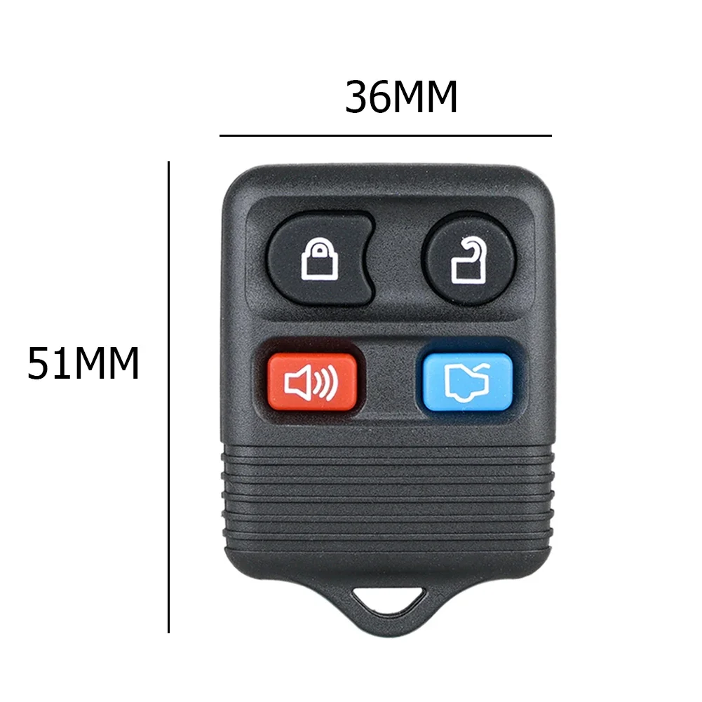 4-Button Keyless Entry Remote Key Fob 315MHz for Ford Crown Victoria Escape Lincoln Car Replacement Remote Control Accessories
