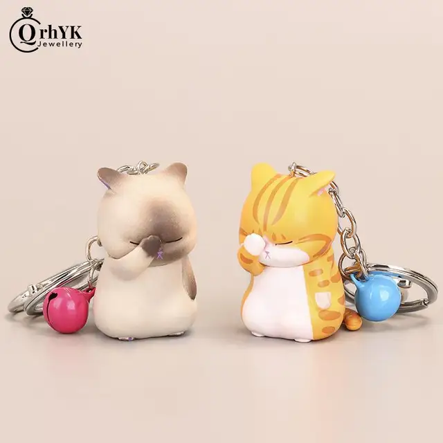 Porte cl s chat mignon timide chaton potel accessoires de bijoux ornement de sac bibelots porte